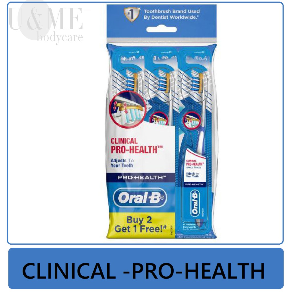 Oral-B Clinical Pro-Health Toothbrush Buy 2 Free 1 (SOFT) | Shopee ...