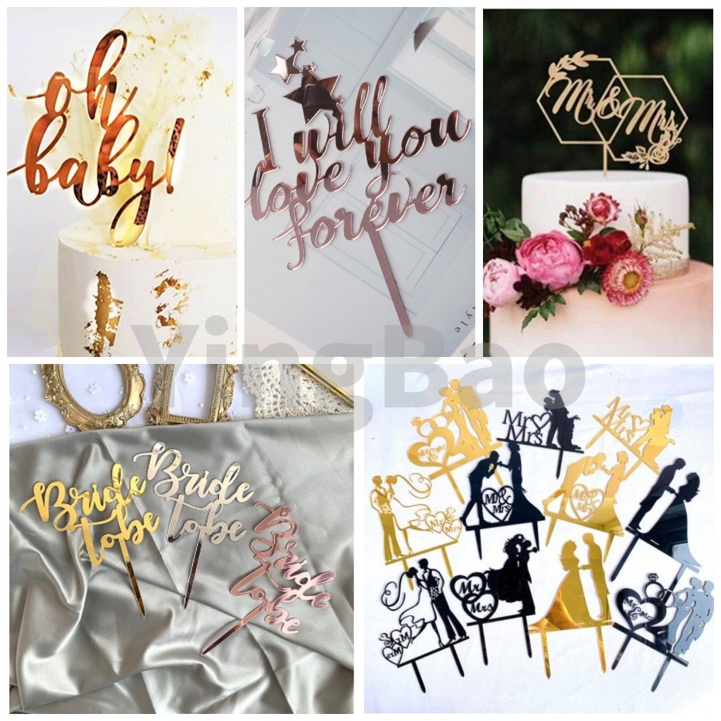Happy Valentines Day Cake Topper Wedding Anniversary Bride Groom Mr Mrs ...