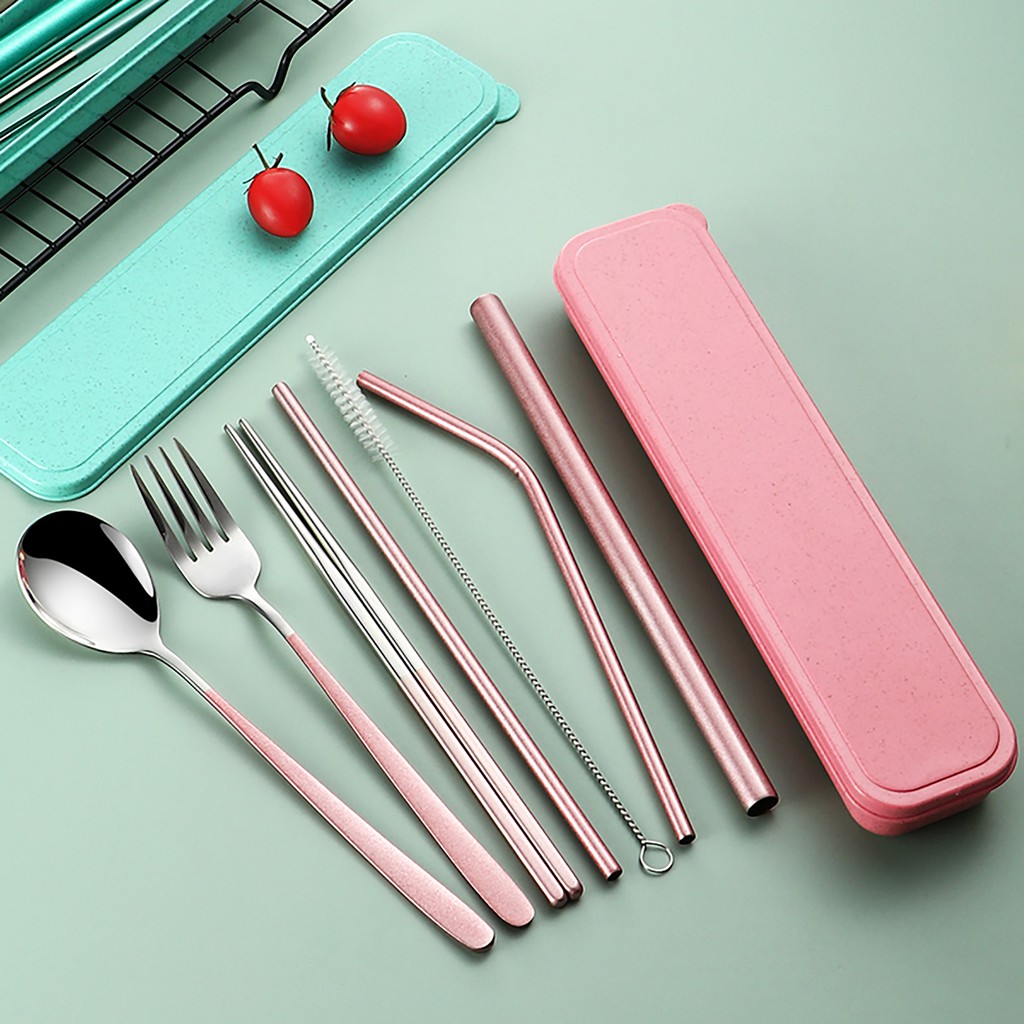 Reusable Cutlery & Straw Set - Green