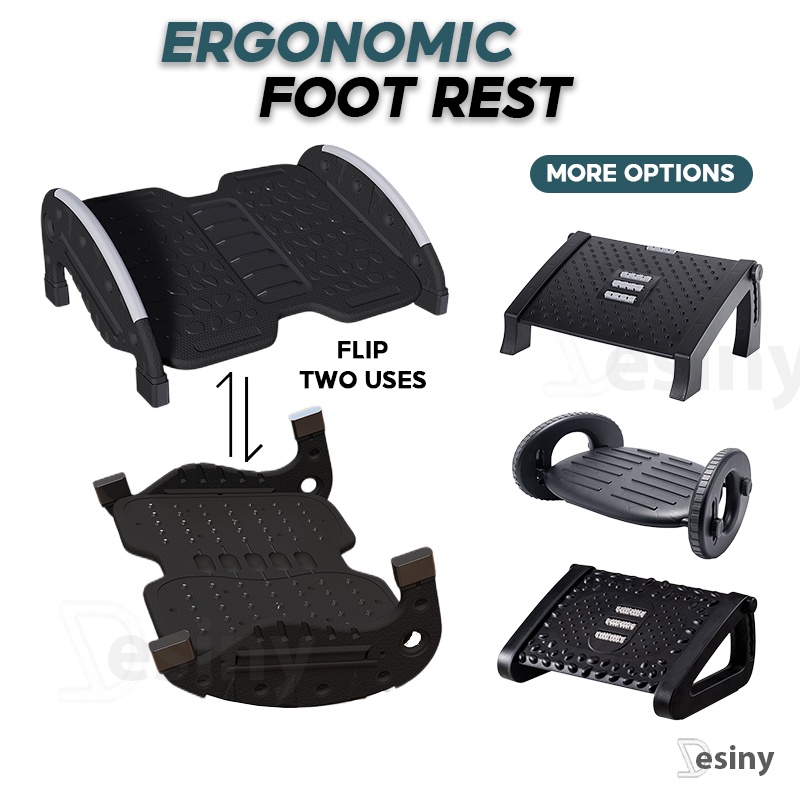 Desiny Ergonomic Foot Rest Enhance Posture Trolley Foot Massage Six ...