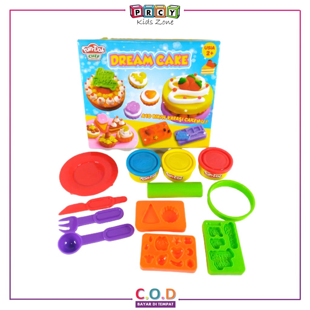 LILIN Fundoh Dream Cake Box Candle Fun Doh Playdough Educational Toys ...
