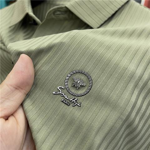 polo Shirt Men Ice Silk Drape Large Size t-Shirt Men's Short-Sleeved Top Lapel Mercerized Half-Sleeved Fashion Trendy Boys Clothing