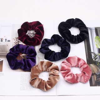 Velvet Scrunchies for Hair, Soft Velvet Scrunchie Pastel Solid Color  Fashion Boutique Big Large Hair Ties Hair Elastic Hair Bands Holiday Pony