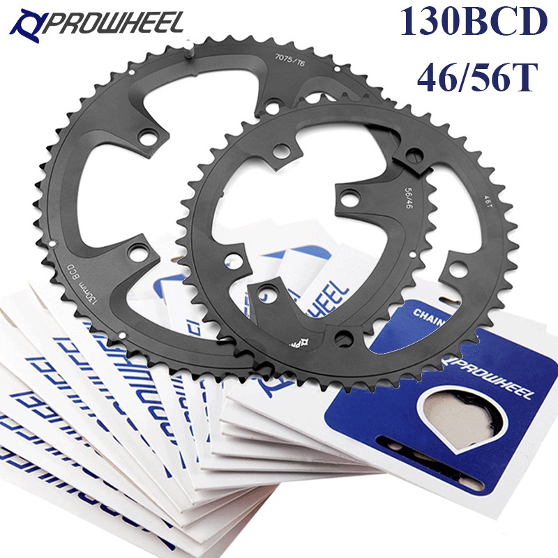 PROWHEEL 130BCD Bicycle Chainring 46T 56T Folding Bike Chainring 10S