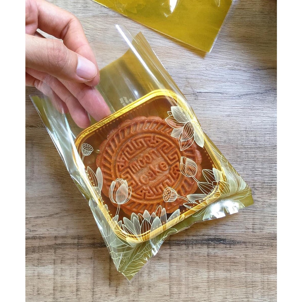 Mooncake bag tray 125-150g with gold glitter pattern (95-100 sets ...