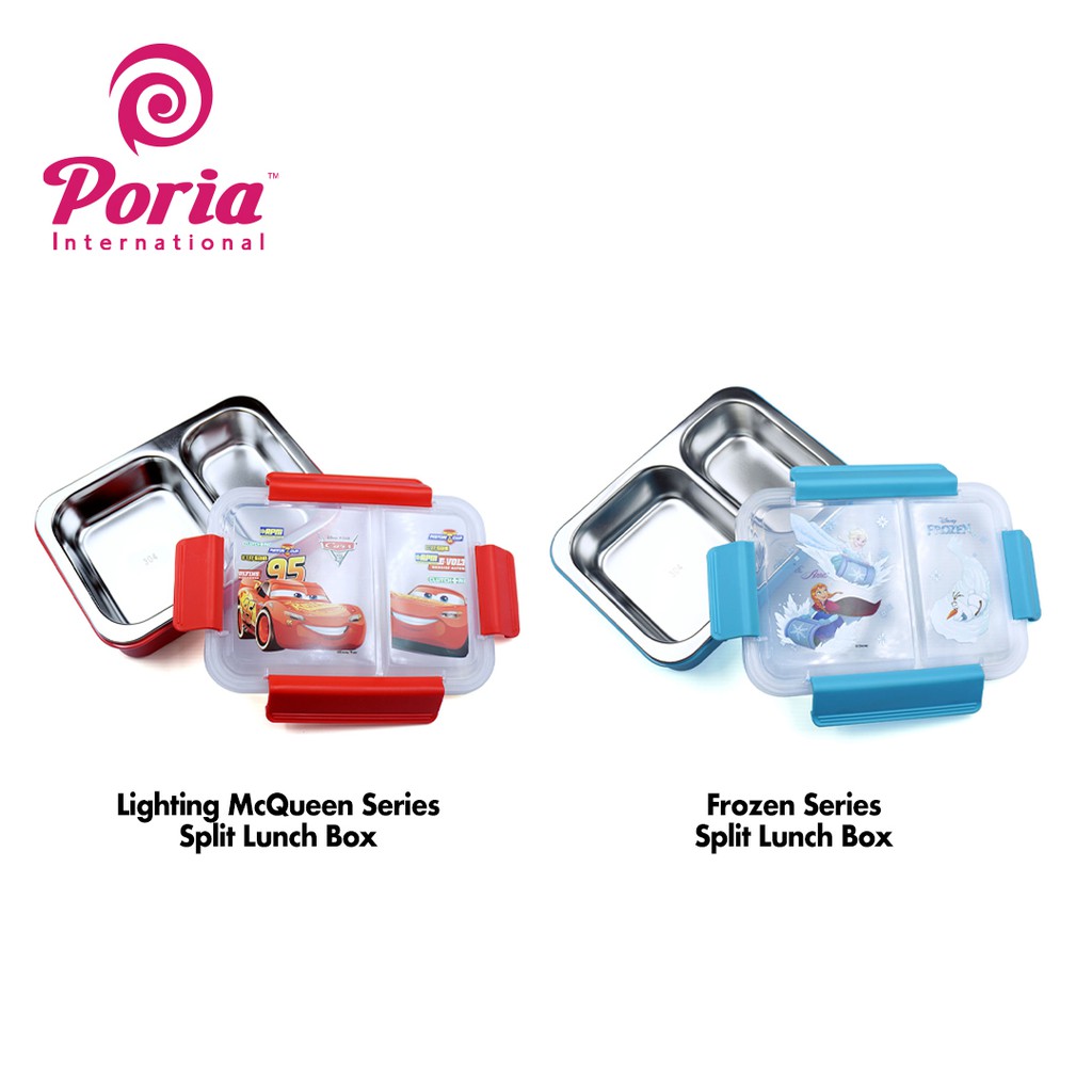Disney Lighting McQueen / Frozen Series Split Lunch Box | Shopee Singapore
