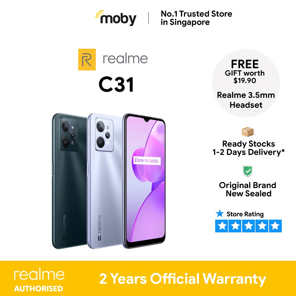 Realme C31 64GB 2 Years Official Warranty Realme Singapore Shopee