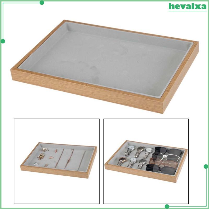 Velvet Liner Jewelry Tray Earring Watch Storage Case Stackable