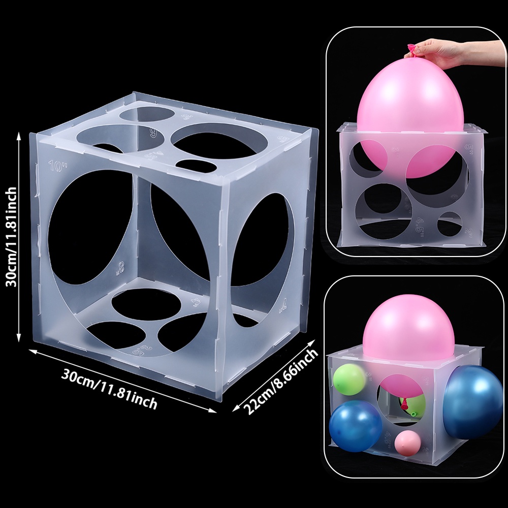 11Holes 2-10Inch Balloon Sizer Box Collapsible Balloons Measurement ...