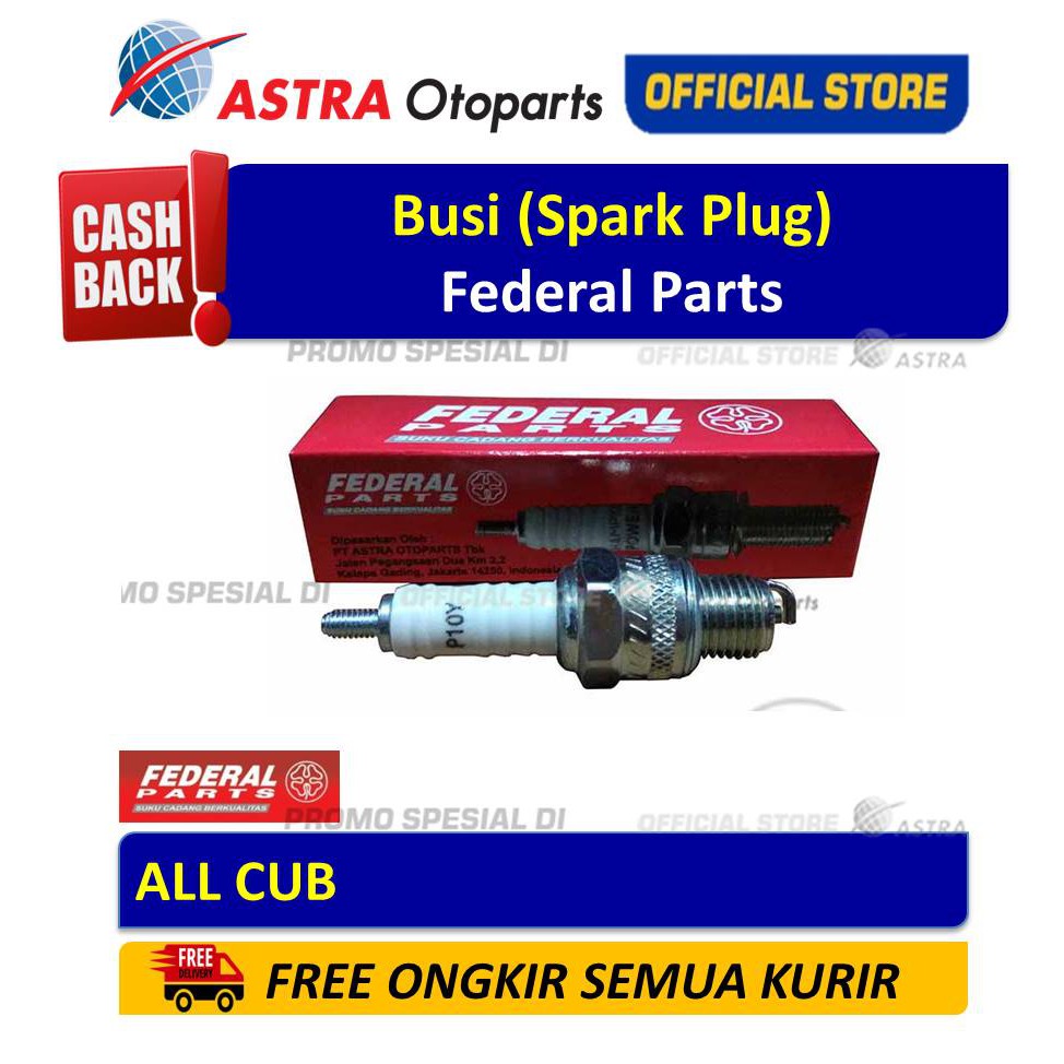 Busi (Spark Plug) Federal Parts untuk semua jenis motor Cub