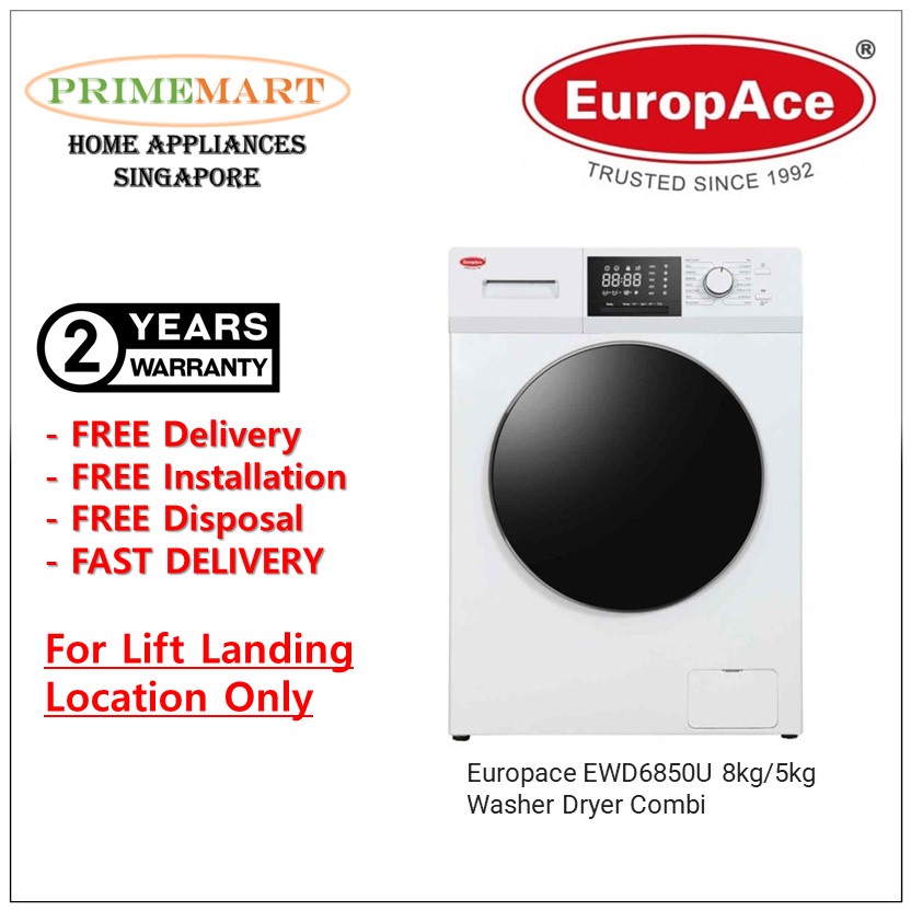 Europace 8kg/5kg Washer Dryer Combi EWD 6850U * FREE INSTALL & DISPOSE ...