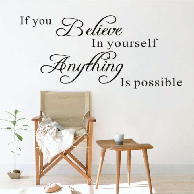 Inspirational Quotes Wall Stickers 2 days delivery | Shopee Singapore