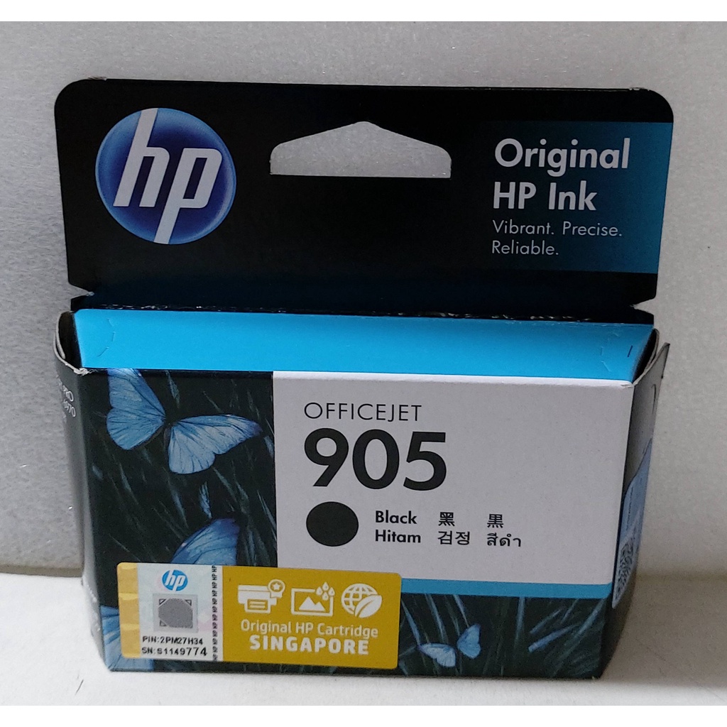 HP 905 Black Original genuine ink Cartridge (Warranty Ends Sep 2022 ...