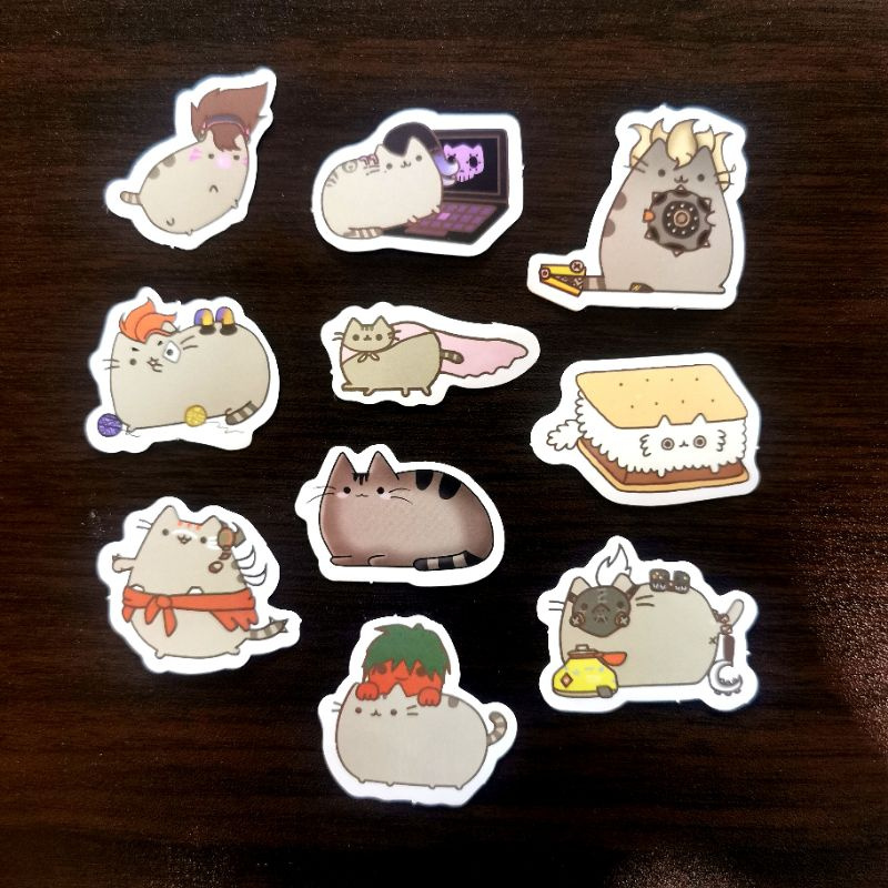 Super cute Pusheen cat stickers Decal sticker for laptop waterbottle ...