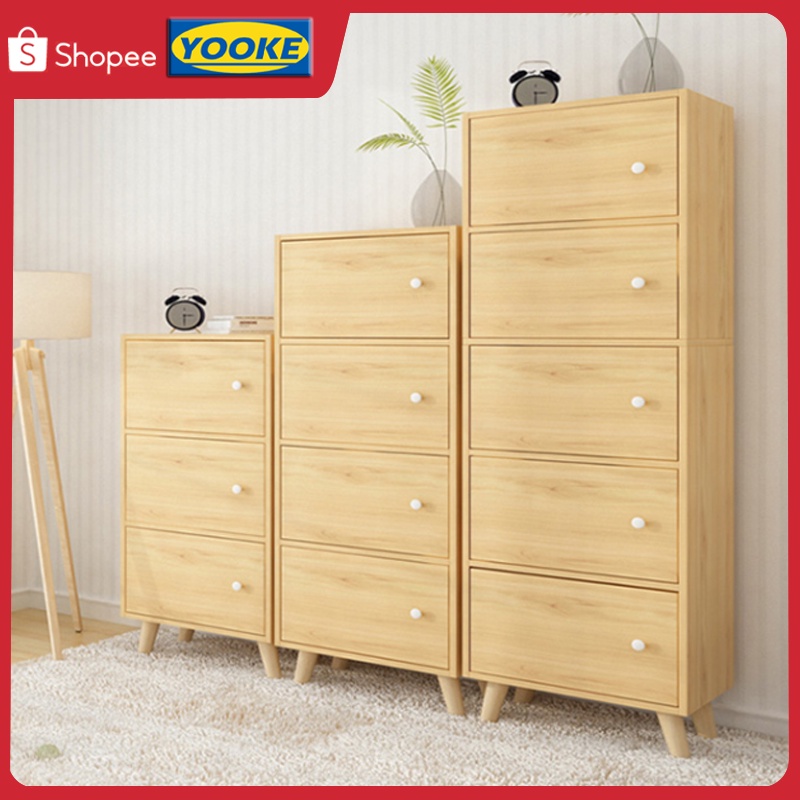 Nordic Side Cabinet Modern Storage Cabinet Chest Drawer Combination ...