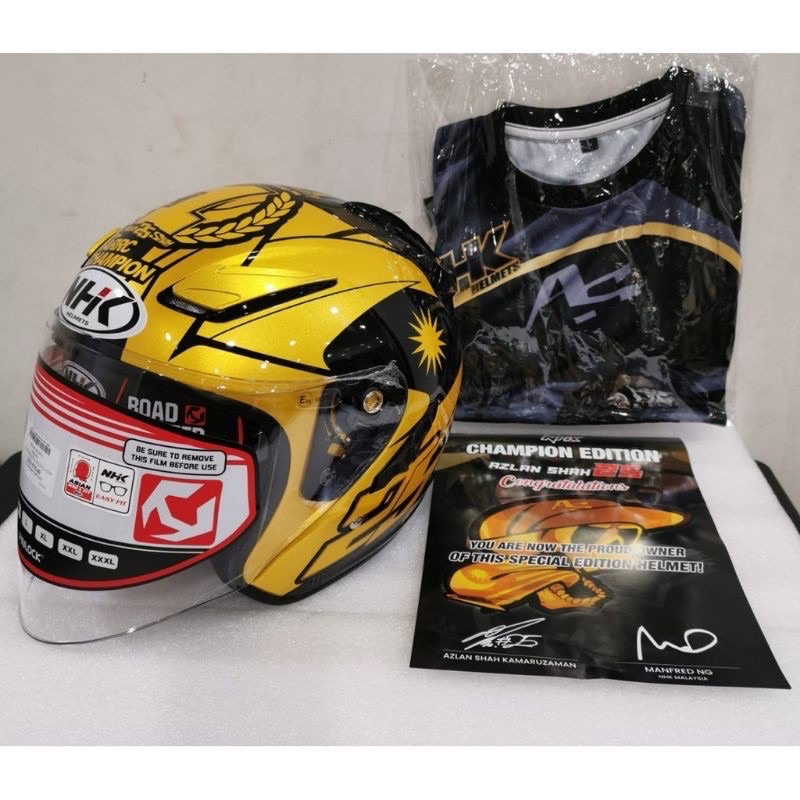 NHK HELMET NHK R1 V2 AZLAN SHAH CAMPION EDITION(Limited) | Shopee Singapore