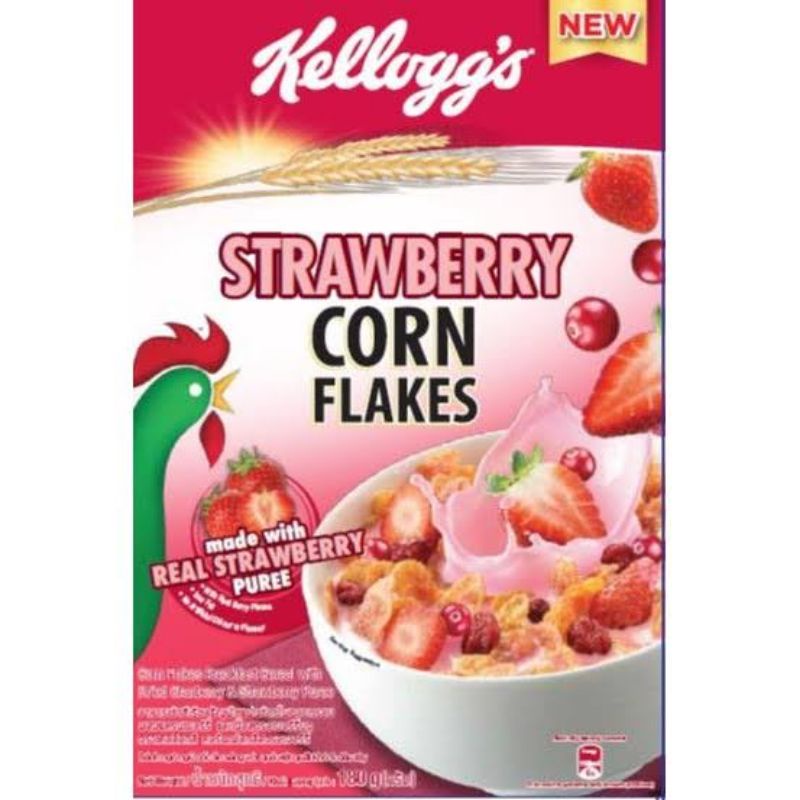 Kellogg's Corn Flakes Strawberry Breakfast Cereal 180g | Shopee Singapore