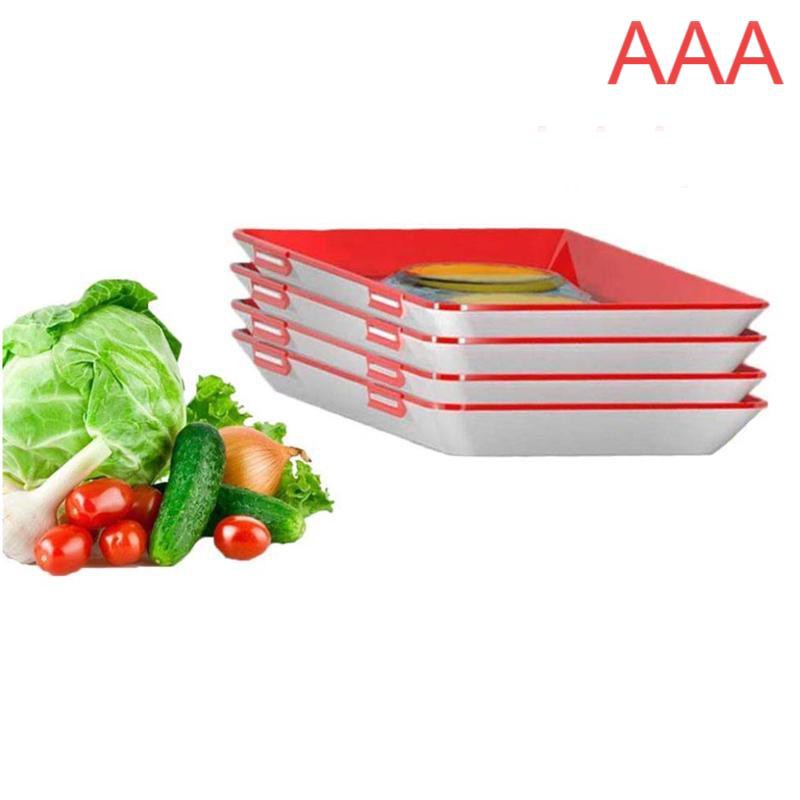 Creative Food Preservation Tray Stackable Food Fresh Tray Magic Elastic