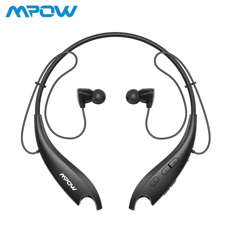 MPOW Jaws 6 Neckband Bluetooth Headphones Headset 24H Playback Stereo Sound Magnetic Control Noise Cancelation Mic Vibration Reminder Shopee Singapore