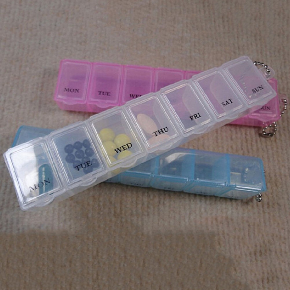 7 Days Weekly Pill Box Holder Medicine Storage Organizer Tablet ...