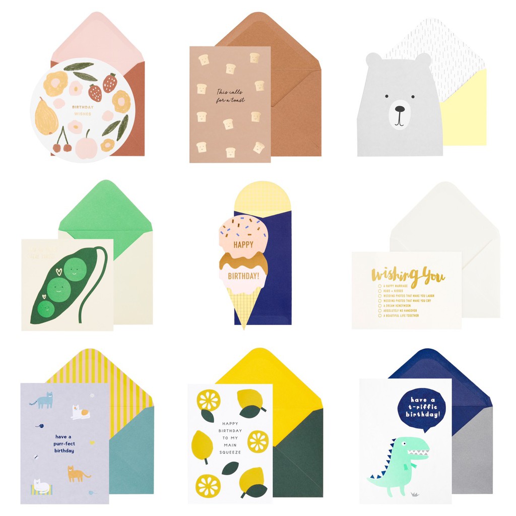 Kikki.K Stationery DaigouSecond Wave Texture Card Birthday Thank You