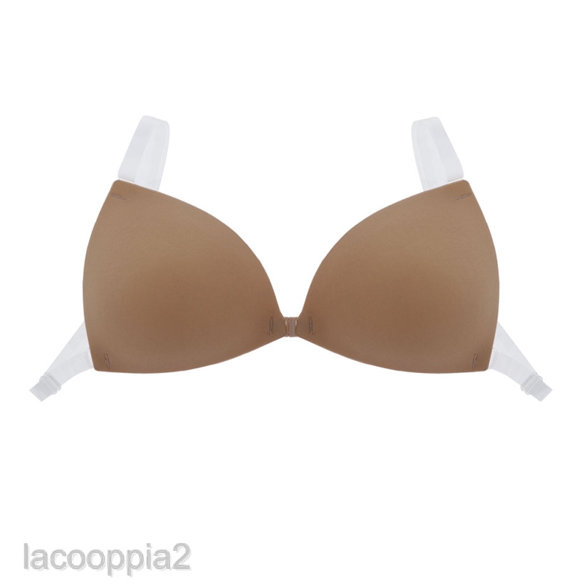 LACOOPPIA2] Adhesive Stick On Pushup Strapless Backless Invisible Bra with Clear  Strap