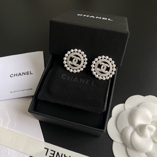 CHANEL, Jewelry, Chanel 23s Cc Crystal Stud Earrings