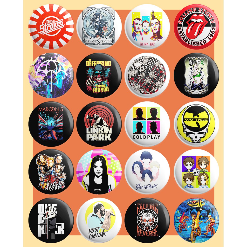 Button Badge Band Design {No Minimum Order} Ver 2 | Shopee Singapore