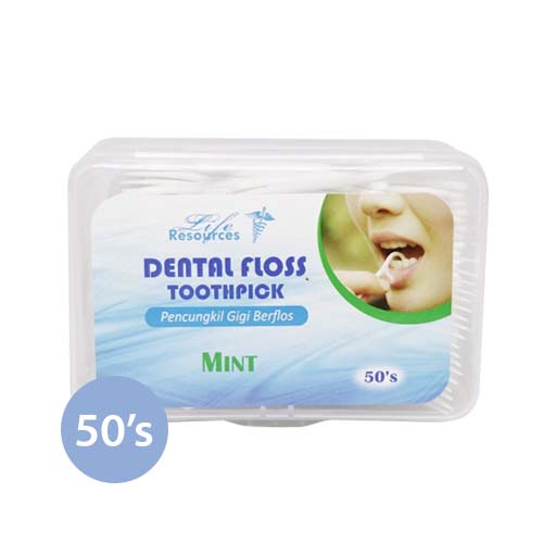 Liferesources Dental Floss Toothpick Mint 50's / Pembersih Gigi - Gambar 3