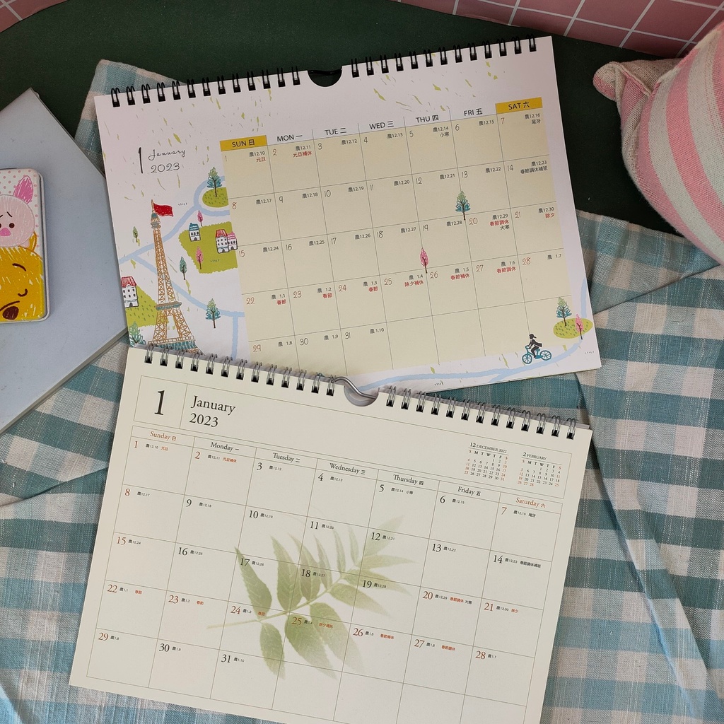 TaiwanMade 2024 Desk Calendar Stand Hanging Monthly ThreeDimensional