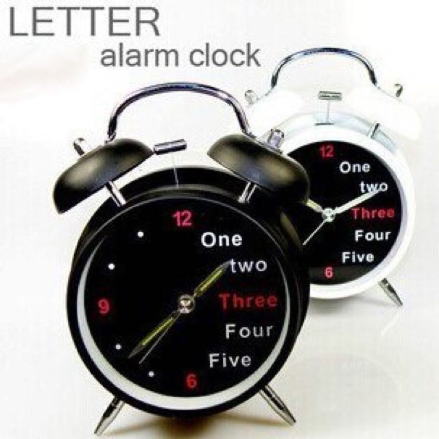 ★SG Ready Stock★Retro Metallic Alphabet and Number Display Alarm Clock With Double Loud Ringing