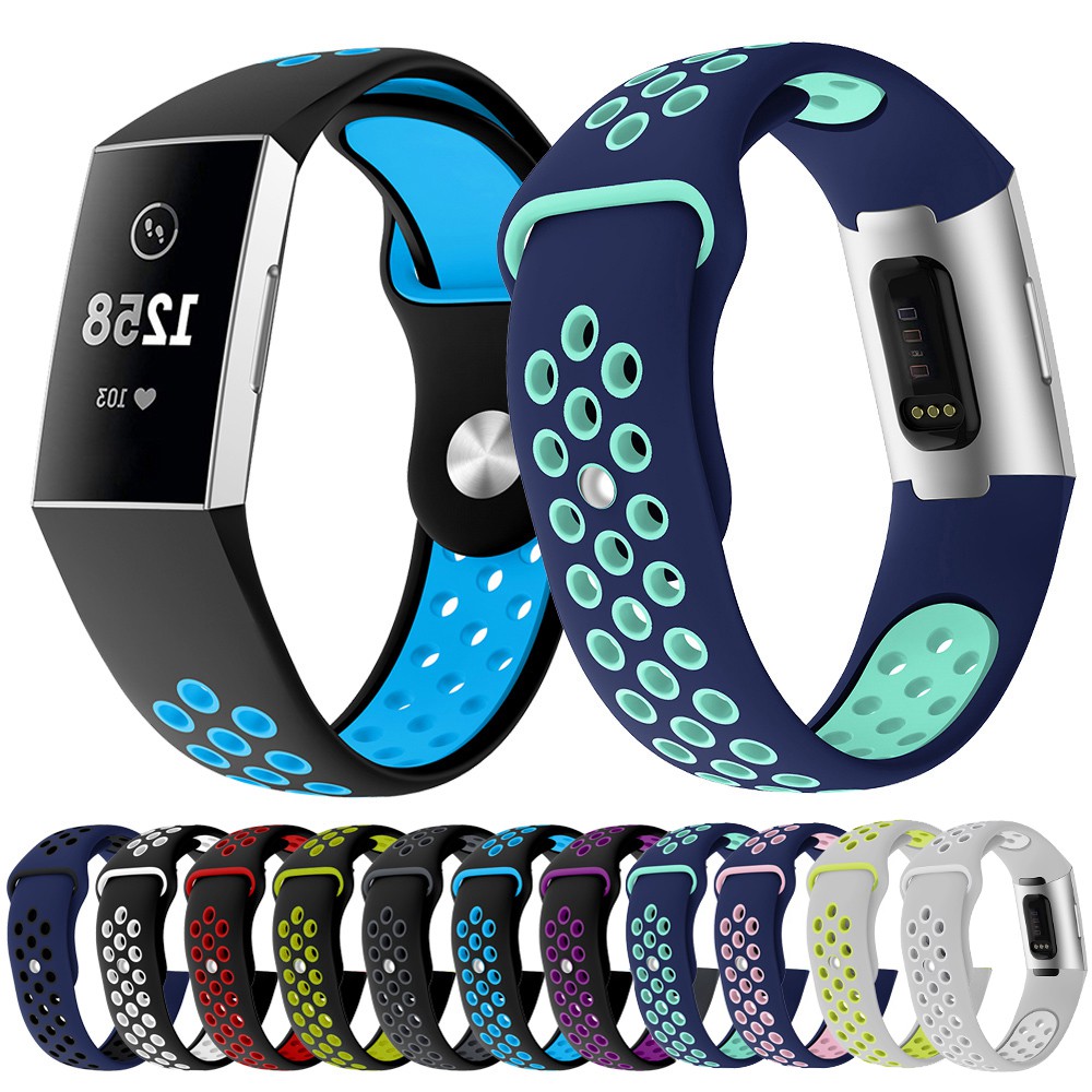 Silicone Strap For Fitbit Charge 3 / Charge 4 Watch Band Strap ...