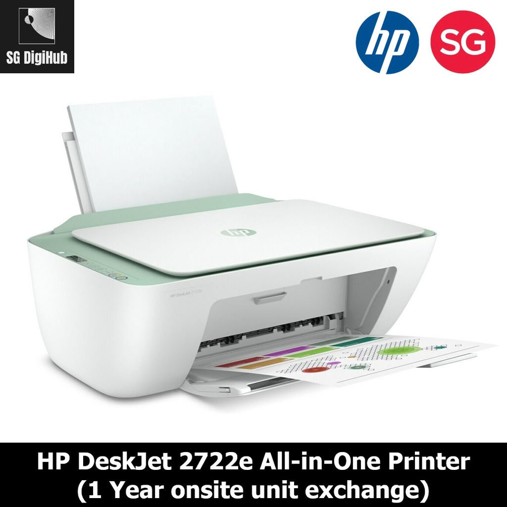 HP DeskJet 2722e AllinOne Printer / Manual Duplex Printing (1 Year