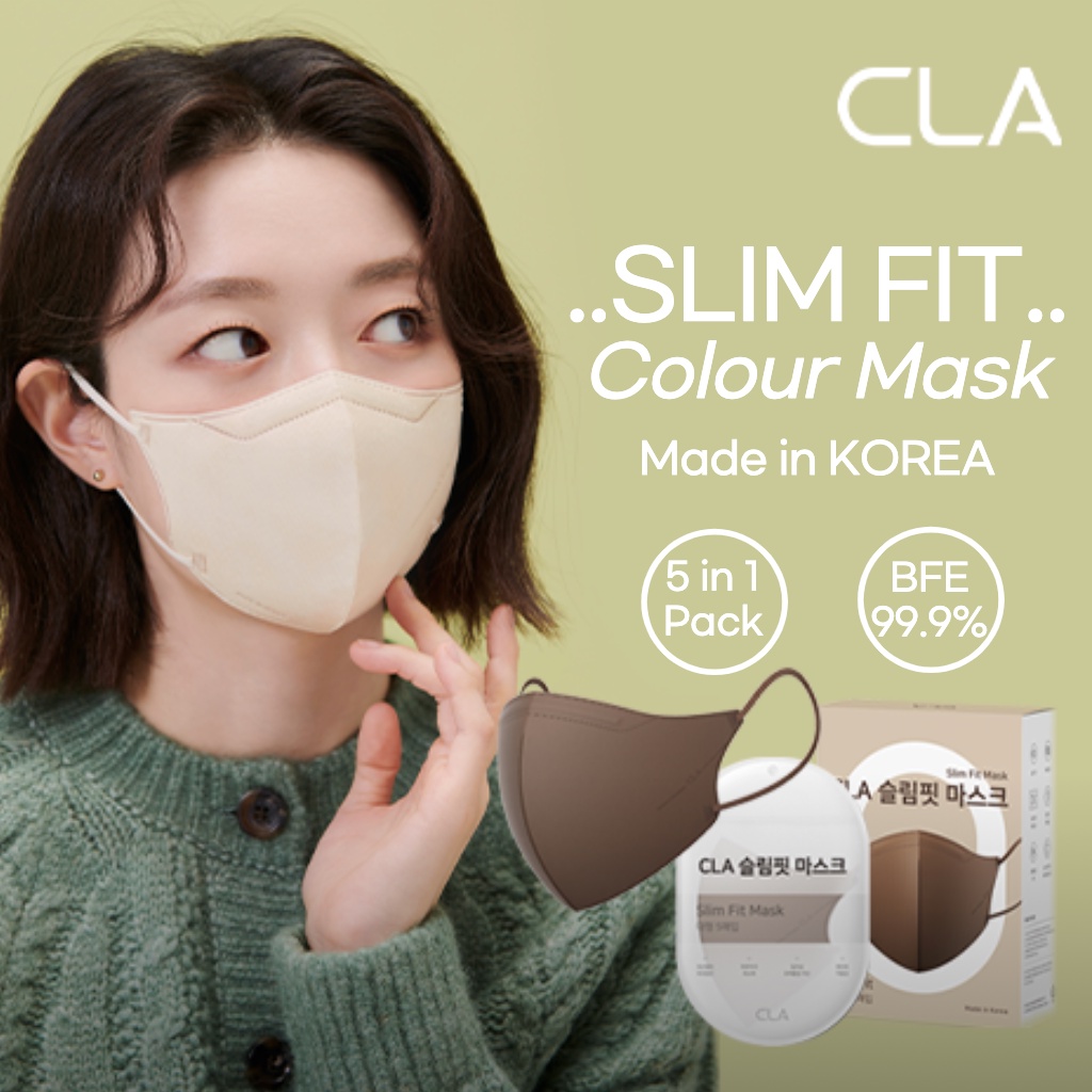 [Slim Fit] CLA 2D Color Mask Adult Daily Made in Korea BFE 99.9% 5p/25p ...