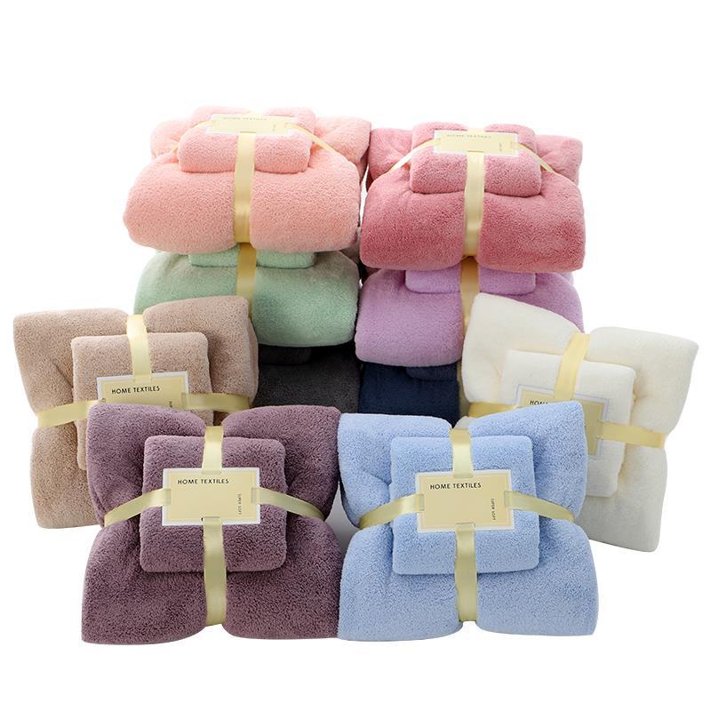 [3For$10]Combo Set Bath Towel + Face Towels Soft Coral Fleece | Shopee ...