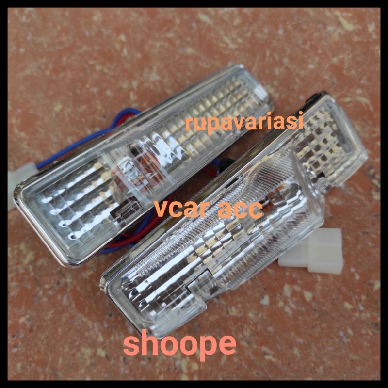 Side Turn Signal Lamp Assembly Set – Fits Suzuki Sidekick, Vitara, Escudo – Chrome Housing, Clear Lens