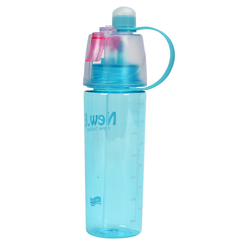 Sports Water Bottle with Cooling Mist Sprayer - 400ml Capacity for ...