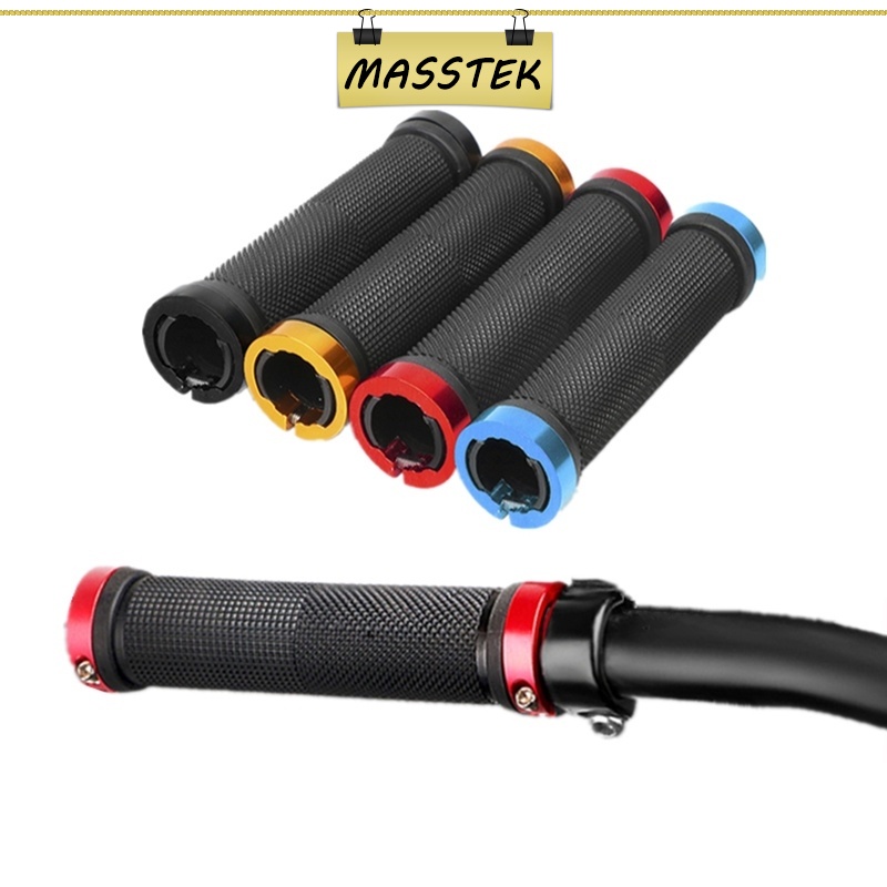 BUCKLOS 1Pair Bike Handle Grip Bicycle Lockable Grips Anti Slip Rubber