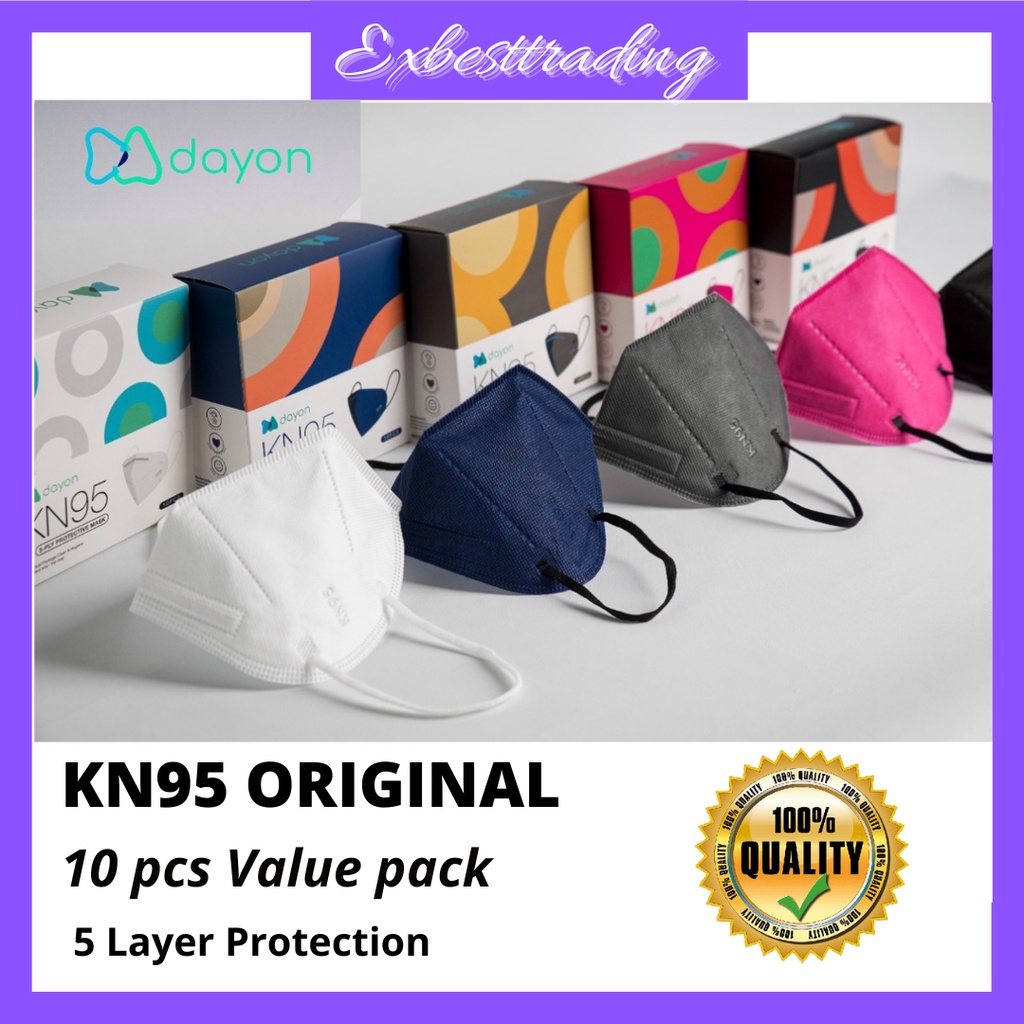 Dayon KN95 10Pcs 5ply Non Medical Face Mask (BFE98%) | Shopee Singapore