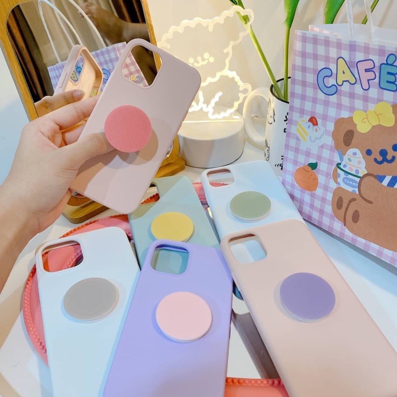 [Ready Stock] Ins Style Color Kickstand Korean Color Simple Phone Bracket Finger Airbag holder