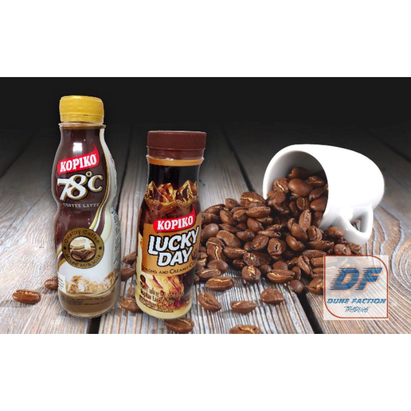 KOPIKO Coffee Drinks ( Lucky Day 180ml / 78'c Coffee Latte 240ml ...