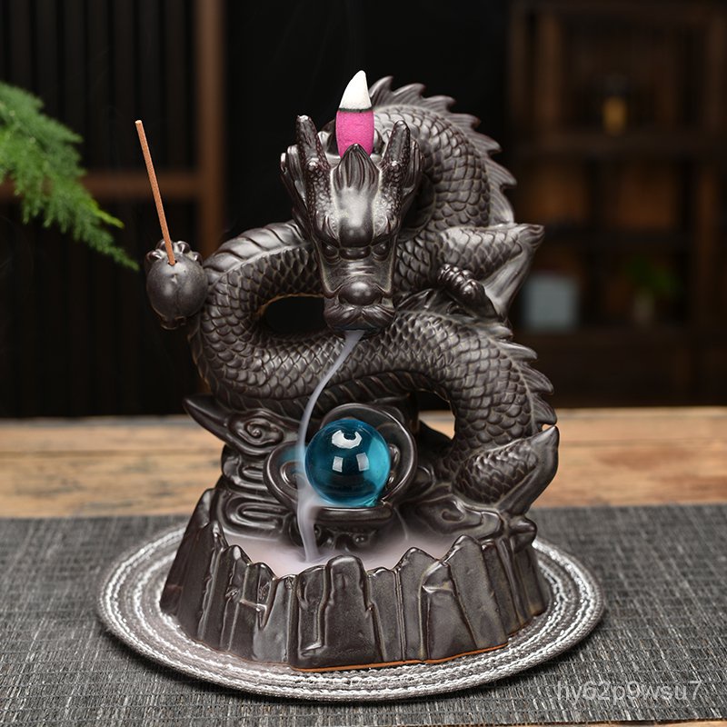 Dragon Backflow Ceramic Incense Burner – Lucky Incense