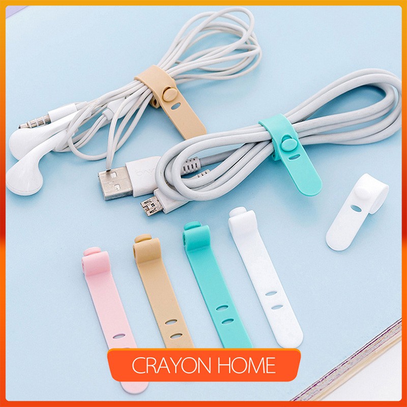 Ohaya 4 Pcs/lot Multipurpose Desktop phone Cable Winder Earphone clip Ohayaarger Organizer Management Wire Cord fixer Silicone