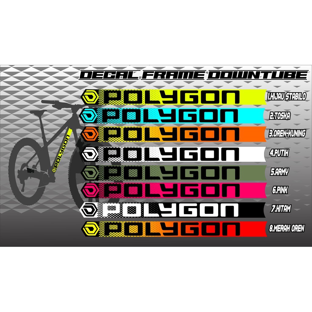 Polygon Bike Decal Frame Sticker For DOWNTUBE | Shopee Singapore