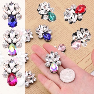 1pc 30pcs Colorful Pointed-Back Round Glass Rhinestone For Clothing,  Jewelry, Crafts Decoration