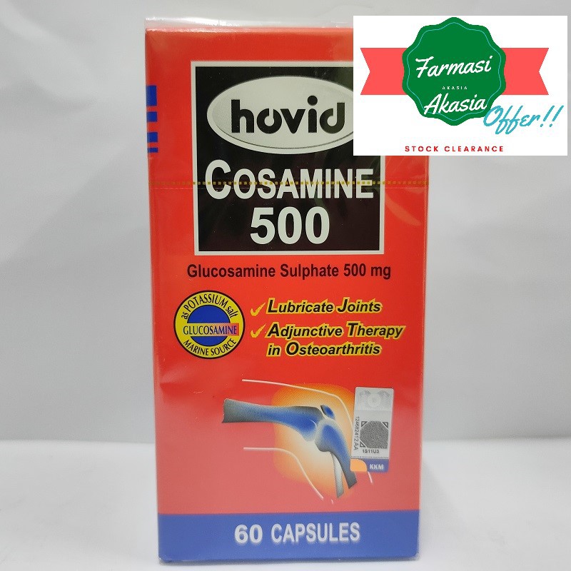 HOVID COSAMINE GLUCOSAMINE 500MG CAPSULE 60'S/BOX EXPIRED 11/2022