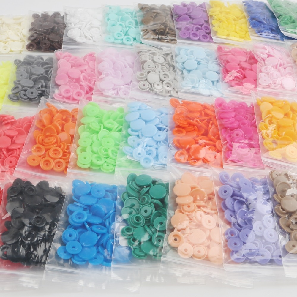 20Sets/lot 12mm Round Plastic Snaps Button Fasteners KAM T5 Garment ...