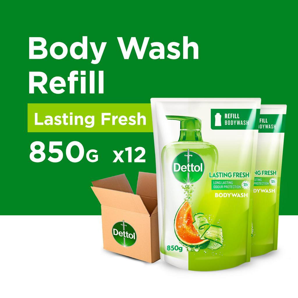 [Carton of 12] Dettol Body Wash Lasting Fresh Refill 850G | Shopee ...