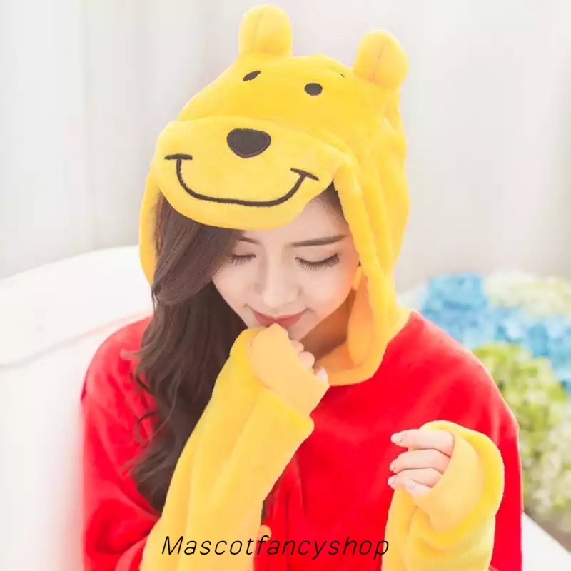 [COD Available] pooh Mascot Pajamas (pooh winnie the pooh) | Shopee ...