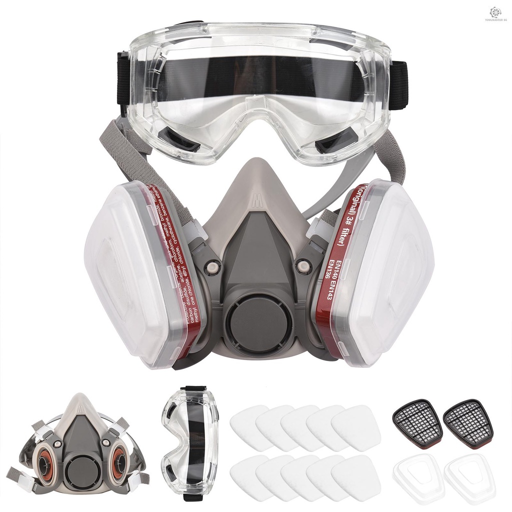 TLSG Reusable Respirator Half Facepiece 6200 Gas Breathing Protection ...